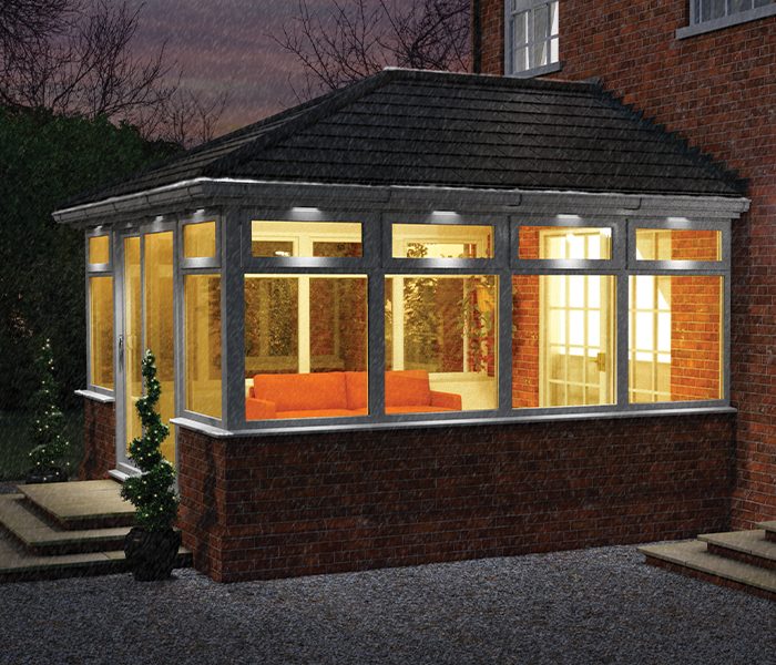 Conservatory roof at night